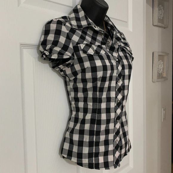 Ambiance Apparel Women´s Plaid Button Dow Shirt, Size M - Picture 3 of 15
